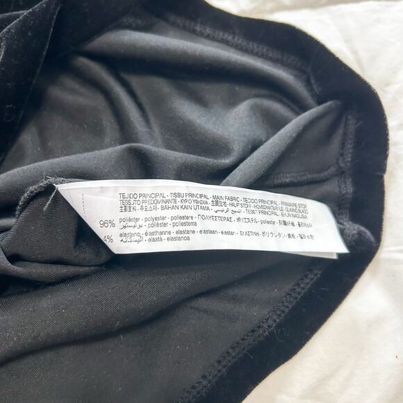 NWOT Zara Voluminous Organza Velvet Black Mini Dress Off Shoulder Size Small - Picture 12 of 12